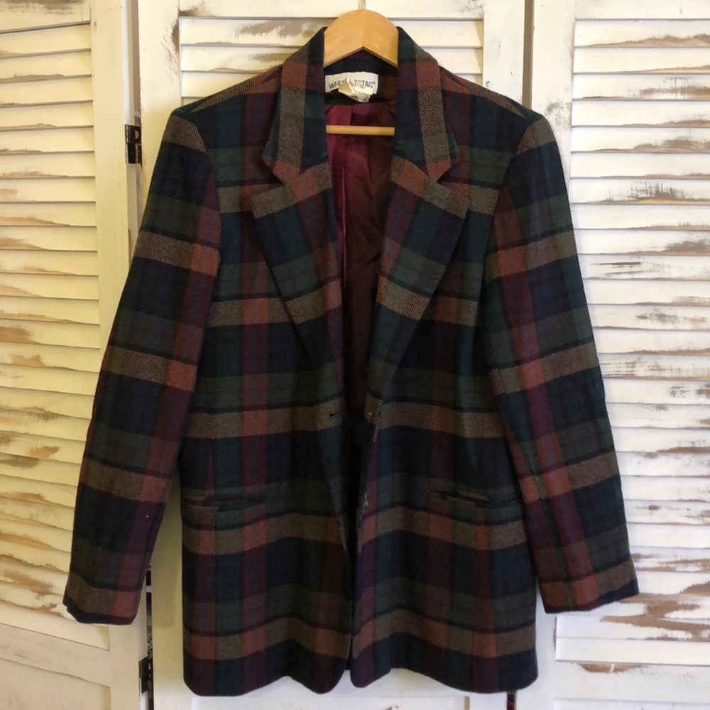 Vintage Plaid Jacket (BUNDLE4+items=25%off)